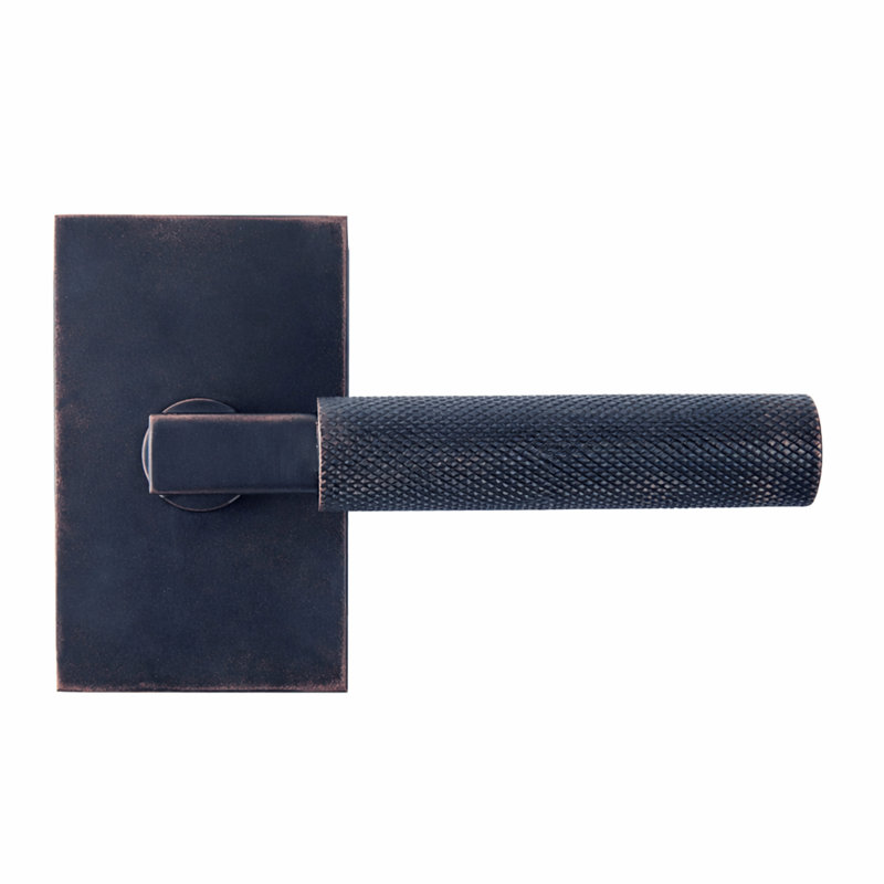 Levier de passage Bravura 846-8 sur rosette rectangulaire contemporaine bronze huilé