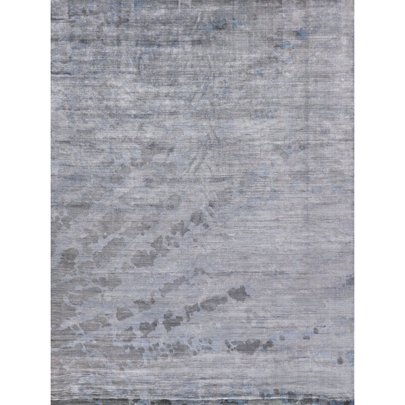 Koda Abstract Area Rug in Ink Blue, Rectangle 9' x 12'