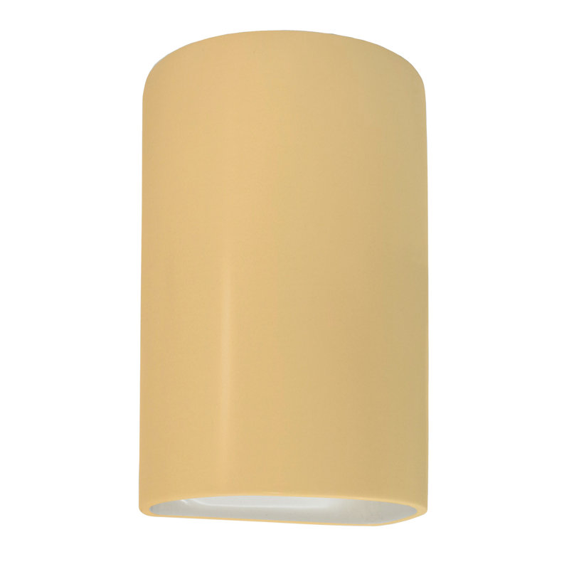 Applique murale 1 lumière Pacursa, H 9,5 po x l 5,75 po x P 4,5 po, Incandescente (non incluse), Jaune atténué