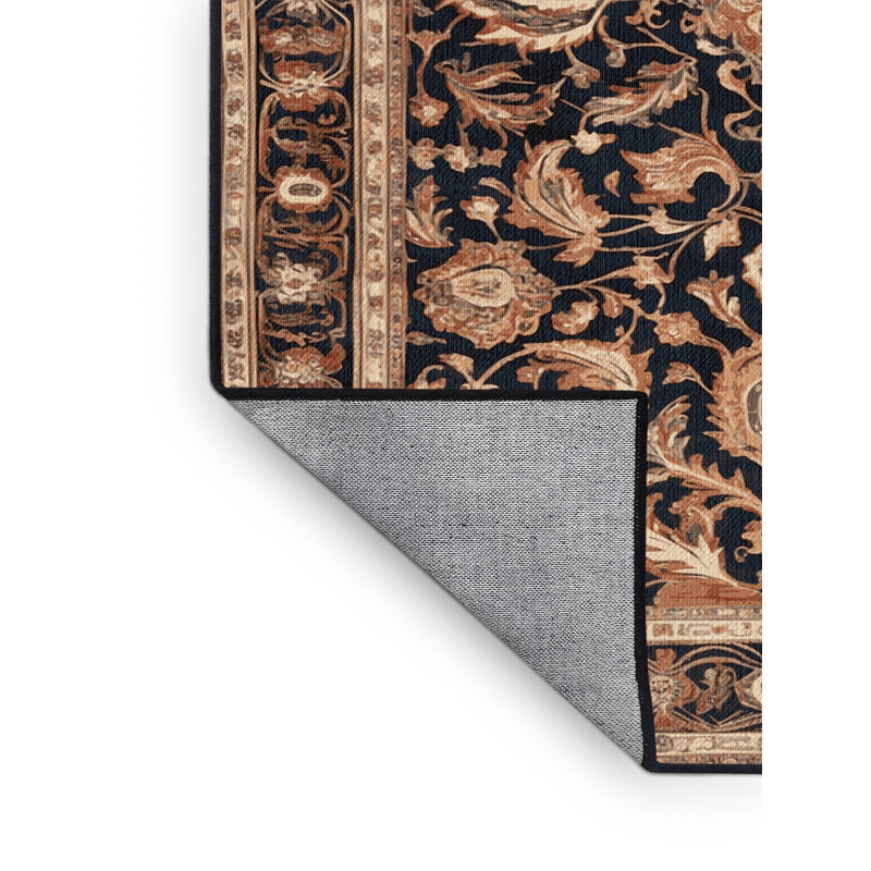 Tapis brun lavable à la machine, Rond 4 pi