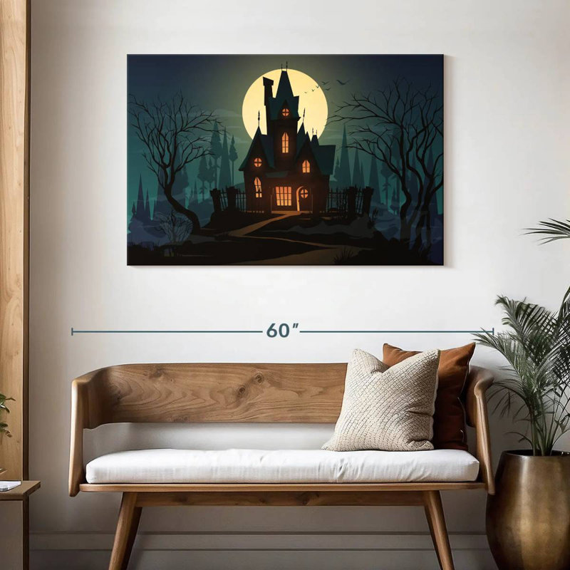 Maison d'Halloween, H 30 po x l 45 po