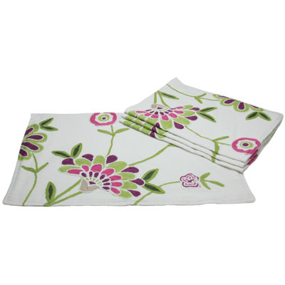 Flora Linens Polyester Embroidered Rectangle Placemat