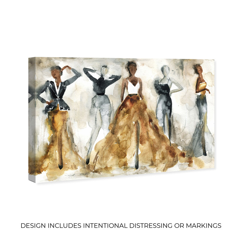 " Dancing All Night " by Oliver Gal, Wrapped Canvas, 36" H x 54" W, No Frame