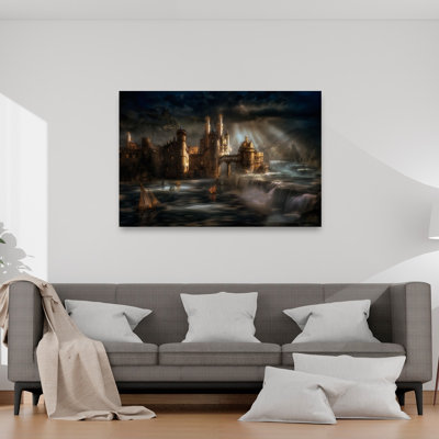 Tout sur les voyages et les histoires qu'ils ont racontées... Affiche murale représentant un paysage architectural abstrait
