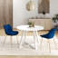Ensemble de salle à manger 3 places - Table moderne à tréteaux et 2 coussins d'assise ronds en mousse haute densité avec chaises aux finitions élégantes