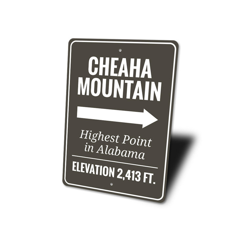 Panneau en aluminium Cheaha Mountain, H 18 po x l 12 po x P 0,06 po