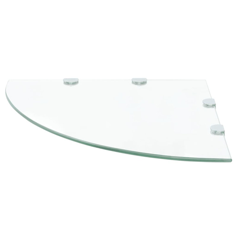 Tablette flottante en verre avec tablettes réglables, H 0,31 po x l 17,7 po x P 17,7 po