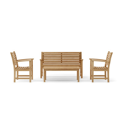 Montage Outdoor 4 - Piece Teak Conversation Set