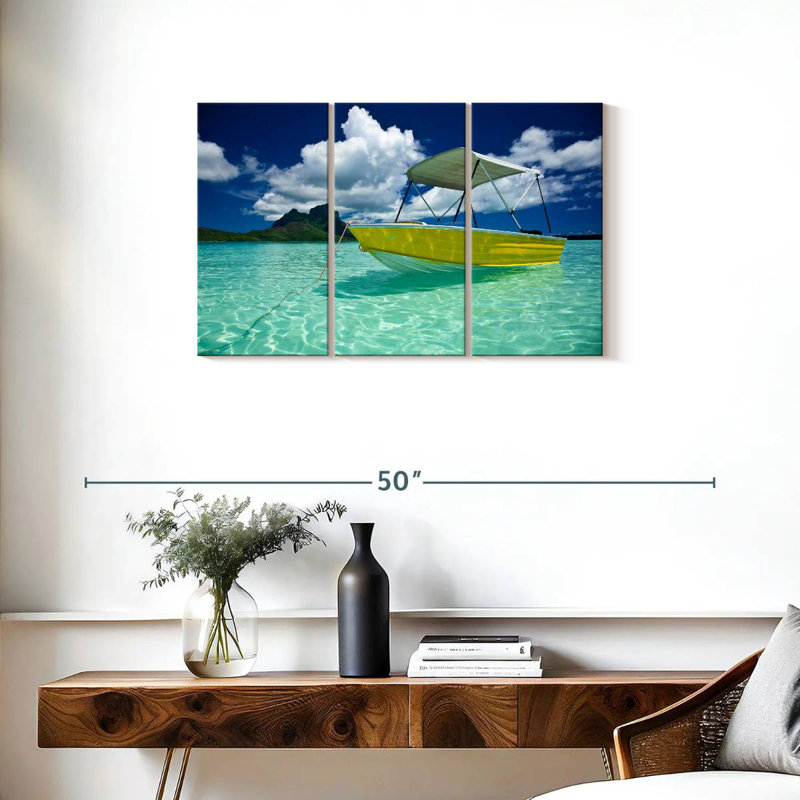 Mehar Bora Bora Boat, 20" H x 33" W