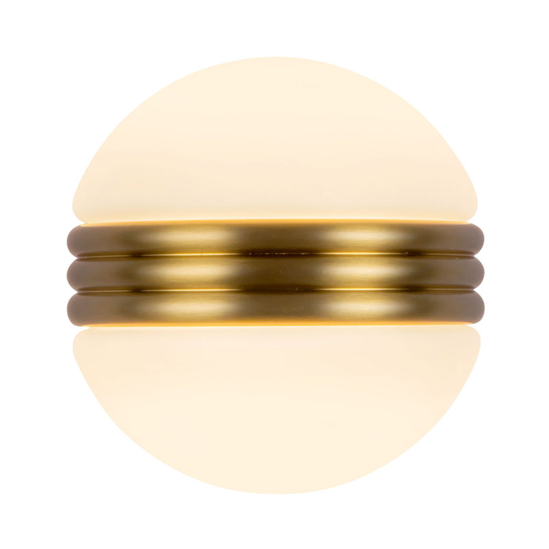Selene 5-in Gold dimmable LED Wall Sconce, Brushed Gold