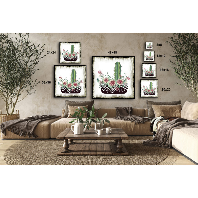 " Cactus Succulents 652 ", 20" H x 20" W x 1.5" D