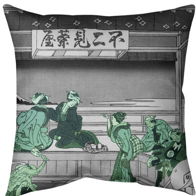 Coussin Katsushika Hokusai Yoshida at Tokaido