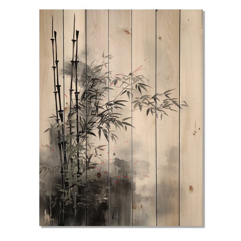 Asian Art Classics Sumi I - impression sur bois sans cadre, H 20 po x l 10 po x P 0,78 po