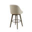 Pivot, pieds en bois massif, repose-pieds à anneau en métal bronze, siège d'une hauteur de 30 po, tabouret de bar à assembler avec rotation à 360 degrés,-40842469