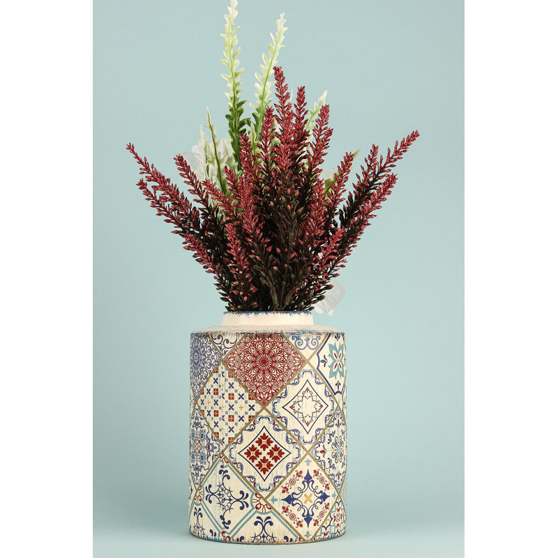 Hand-Painted Decorative Pot, Ceramic Body, 4.7 in Diameter x 6.7 in Height | Unique Design for Indoor & Outdoor Use, Perfect for Succulents & Houseplants | Stylish Home Décor Accent for Any Space