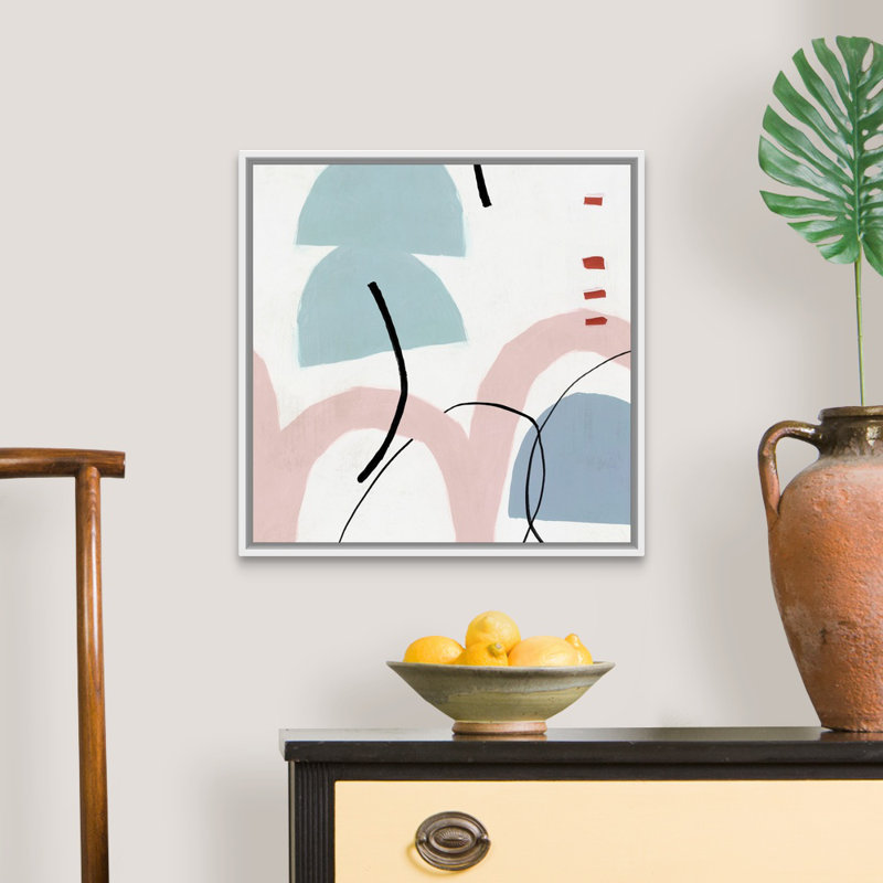 « Élasticité II blush version » par PI studio-reproduction d’art sur toile, Cadre blanc, H 22 po x l 22 po x P 1,75 po