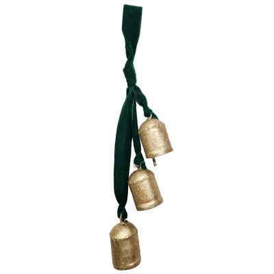 SET OF 3 GREEN CLUSTER OF BELLS