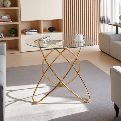 Table de salle à manger avec pieds en métal et verre trempé, table de cuisine moderne pour le salon