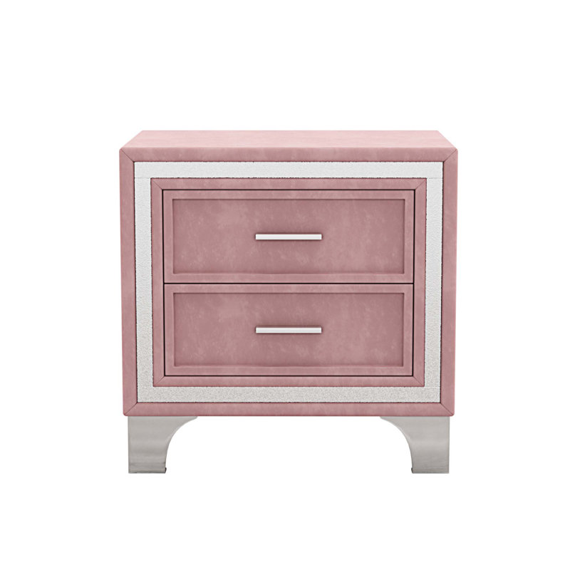 Table de chevet Tisbee, Rose