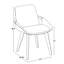 Chaise en bambou noyer et tissu crème