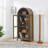 Modern Retro-Style High Arched Storage Cabinet With Lamp, Living Room Cabinet-1715575684