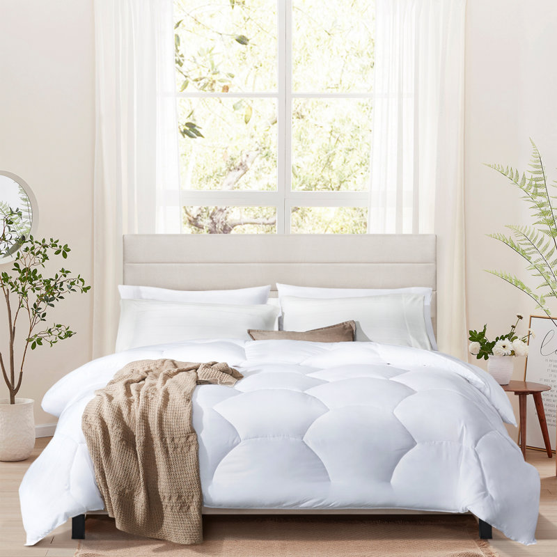 Lit plateforme tapissier Yeudiel, Beige, Grand lit