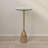 Wendell Round Metal Cocktail Table with Glass Top