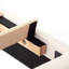 Structure de lit plateforme tapissier avec support en lattes de bois-129224065