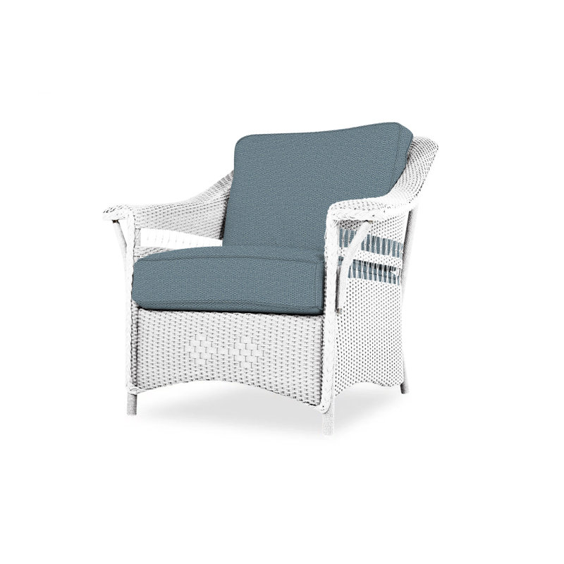 Nantucket Outdoor Lounge Chair, White, Canvas Natural Sunbrella® Canvas