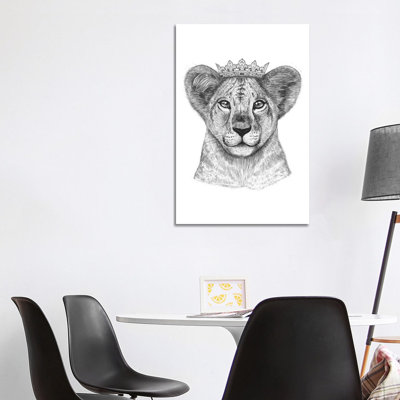 Lion Princess 1 Piece Wrapped Canvas Painting