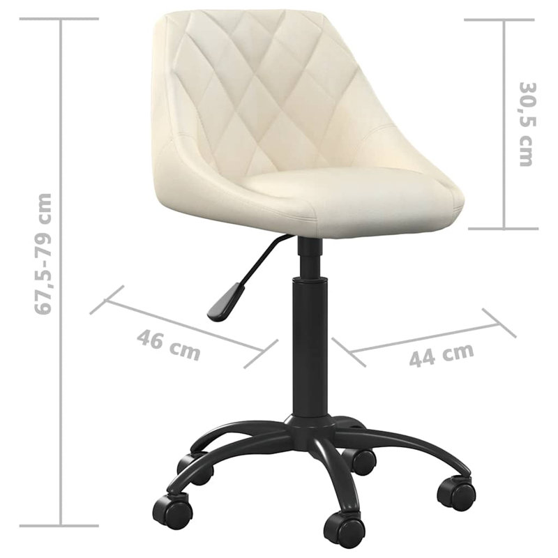67.5 cm H Wing Back Side Chair, Cream, Cream