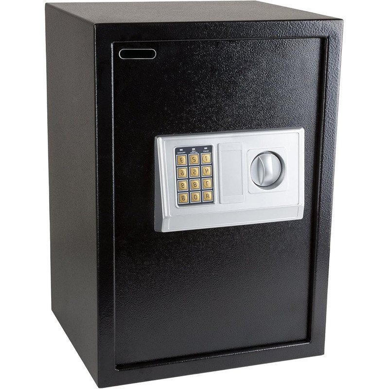 Digital Safe - Electronic Steel Safe with Keypad and Manual Override Keys - For Home, Business by Stalwart (Black)