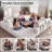108" L-shaped Modular Sectional Sectional Sofa, Corduroy Sleeper Couch Bed, Compression Foam Sectional with Headrest - No Assembly Required-306480439