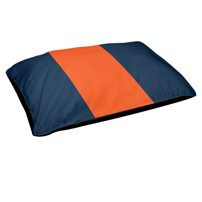 Coussin pour chien Denver, Grand (l 50 po x P 40 po x H 7 po), Marine / orange
