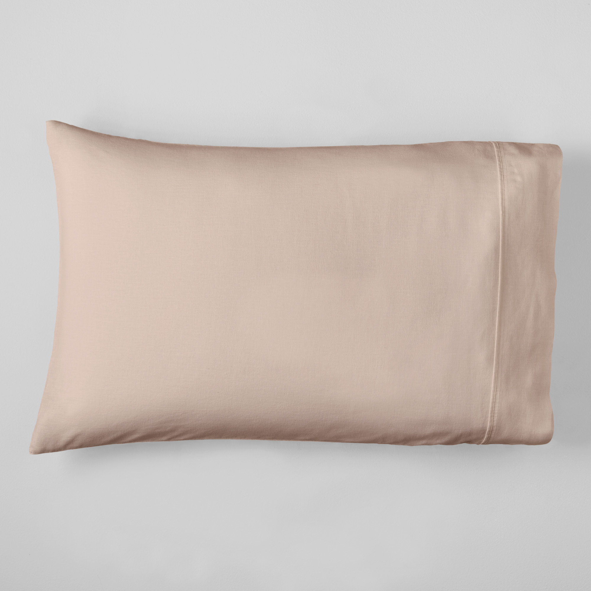Jeffen Linen Blend Pillowcase Set, Dusty Rose, King