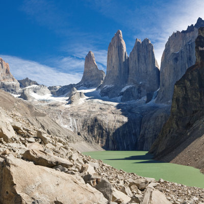 «Three Towers at Torres Del Paine» par Patrickpoendl - photographie sur toile tendue