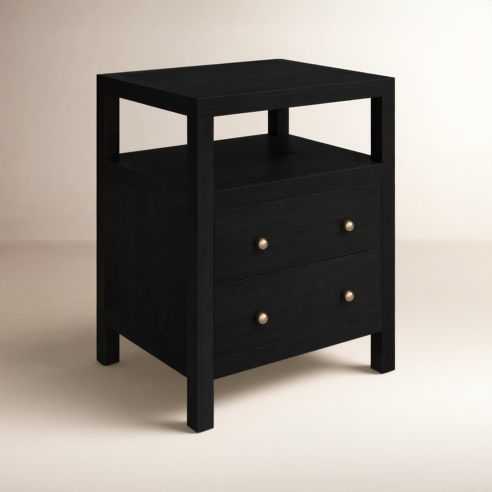 Celine 21" 2-Drawer Nightstand, Antique Coffee