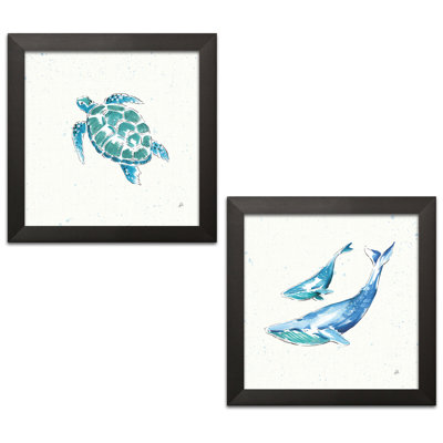 « maritime vii & viii », ensemble de 2 reproductions de peintures à l’aquarelle