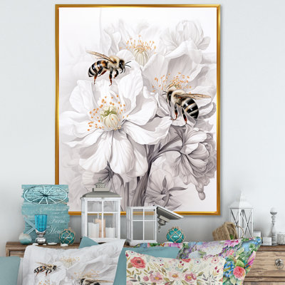 «Buzzing Bees Flowers 4 - Insectes & Bugs», art mural