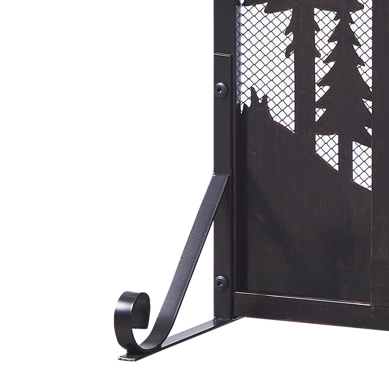Dubuque 1 Panel Iron Fireplace Screen
