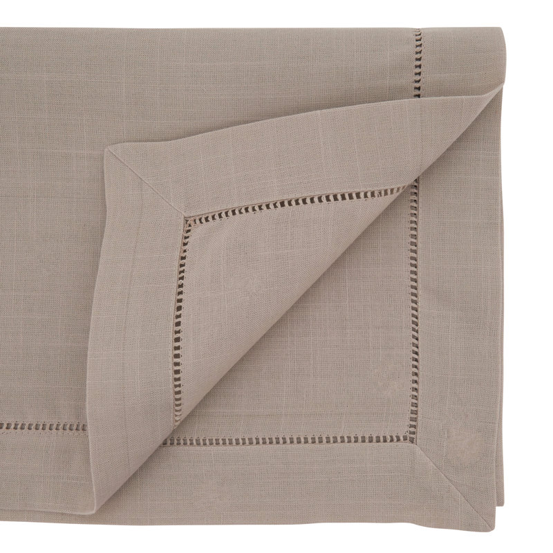 Emmeline Solid Colour Table Runner, 120" x 16", Tan