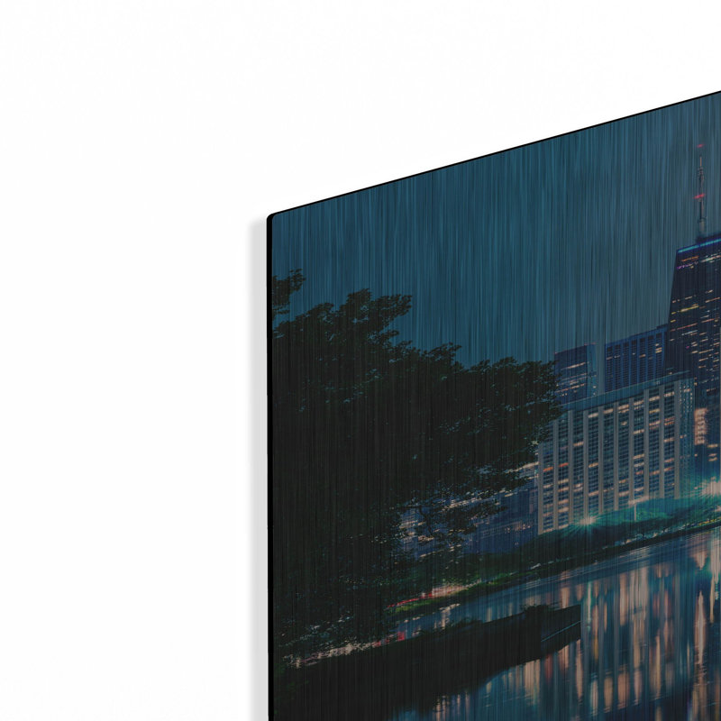  «Chicago Blue Reflection» par Epic Portfolio, art mural en métal, 24 po x 36 po, H 36 po x l 24 po