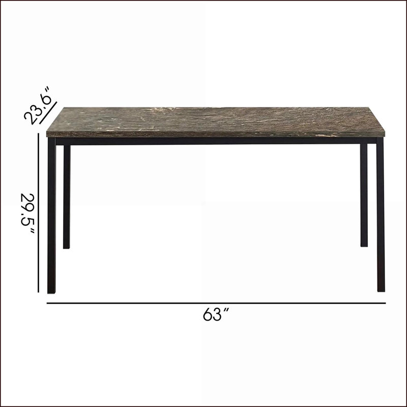 Bureaux, bois contemporain & amp; Bureau d'ordinateur en métal | Noir et noir Gris rustique | Panneau écologique E0