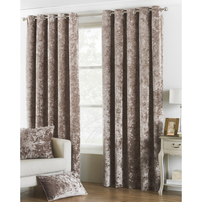 Reiban Room Darkening Curtain Pair, 168cm Width x 183cm Drop, Oyster