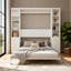 Lit escamotable bureau avec armoires de rangement latérales, grand lit mural pliable pour salle d'étude, chambre à coucher