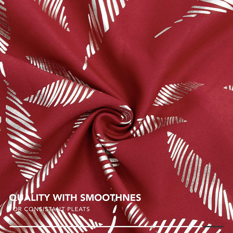 Polyester Room Darkening Curtain Pair, Red, 52" W x 84" L