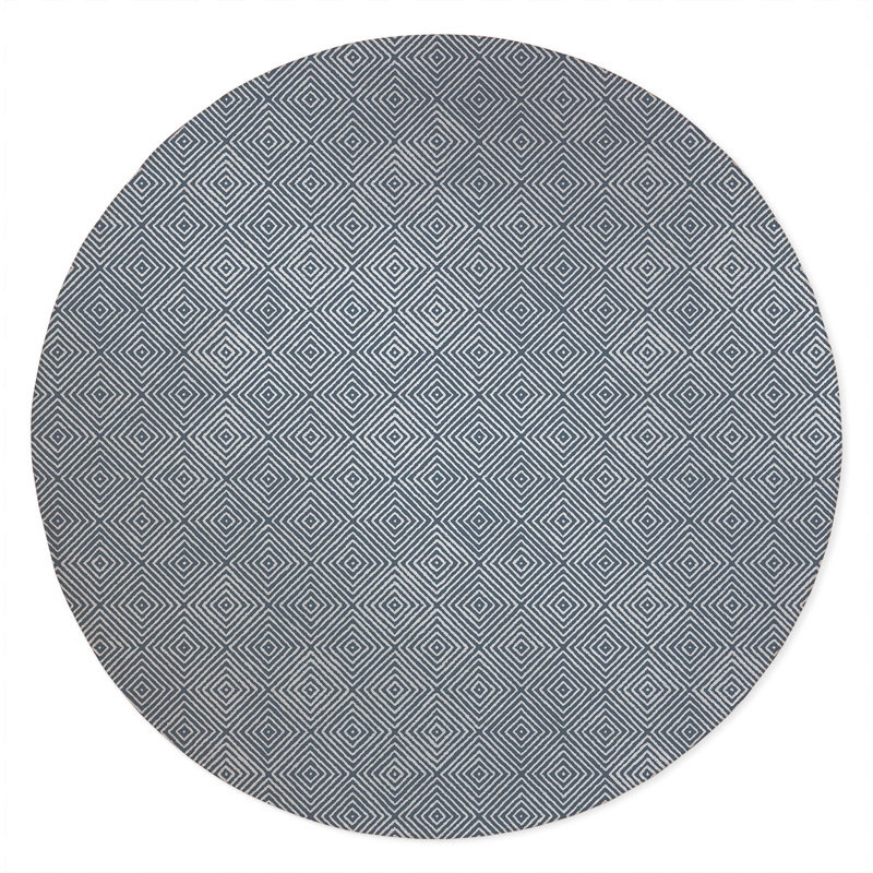 Ikat Spray Non-Slip Outdoor Rug, Round 5'