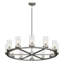 Lustre 12 lumières en acier inoxydable avec verre transparent-126026830-126026834