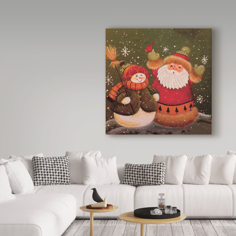 «Hanging With A Snowman», art sur toile, H 18 po x l 18 po x P 2 po