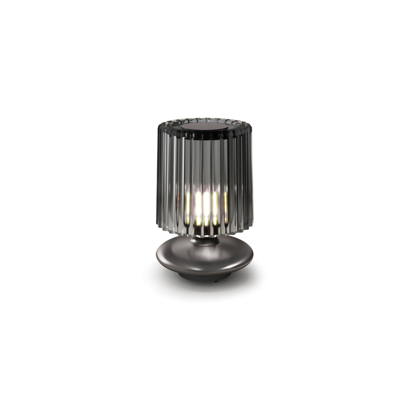 Tread Table Lamp Smoky Transparent Matt Copper 1 E12 Ul, Smoky Transparent, Matte Bronze